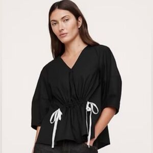 Banana Republic Cotton Poplin Cinch-Waist Top